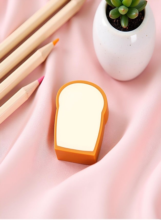 WaigN Kawaii Toast Bread Eraser, Cute Pencil Eraser Stationery 3D Bread Eraser Cartoon Pencil Eraser Sketching Tools Drafting Supply for Kid Painters Artists Gift - Image 4